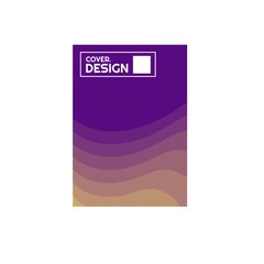 colorful purple yellow halftone gradient simple portrait cover design vector illustration