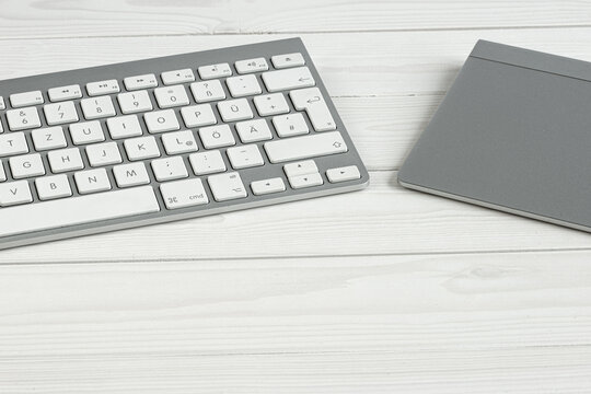 office desk table keypad mousepad copy space