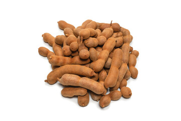 Sweet tamarind isolated on white background.