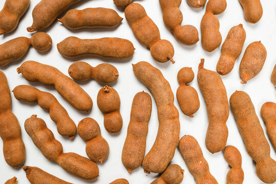 Sweet tamarind isolated on white background.
