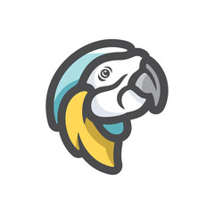 Parrot exotic bird Vector icon Cartoon illustration