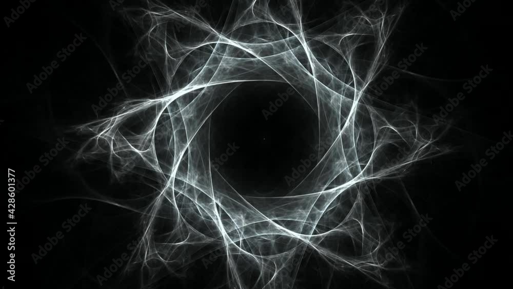 Poster an abstract computer generated modern fractal design on dark background. abstract fractal color text