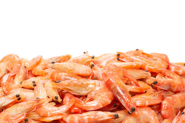 Shrimps isolated on a white background.
