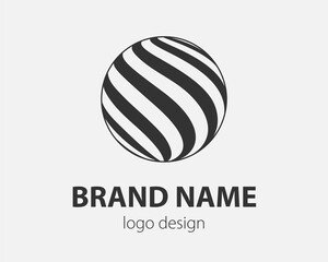 Naklejka premium Sphere vector logo design template for business. Global icon.