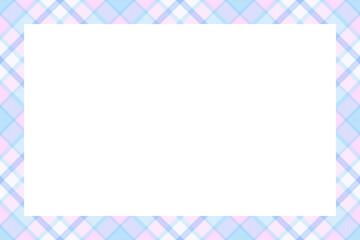 Vintage frame vector. Scottish border pattern retro style. Tartan plaid ornament.
