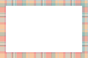 Vintage frame vector. Scottish border pattern retro style. Tartan plaid ornament.