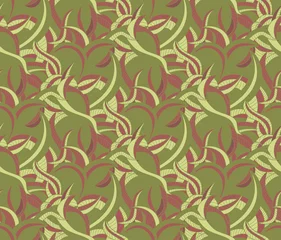 Behang Abstract groen naadloos patroon © Lena Lir