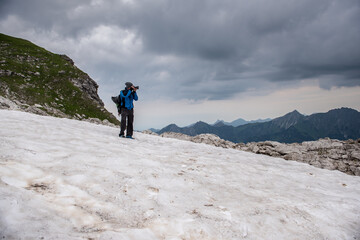 Obraz premium Person in den Allgäuer Alpen
