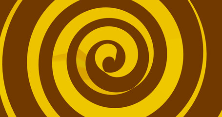 Render with yellow and brown spiral