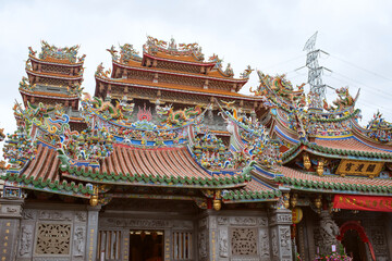 Exterior of Guandu Temple in Taipei, Taiwan　台湾・台北の寺院 關渡宮