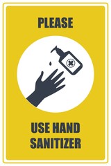 Use hand sanitizer sticker 3