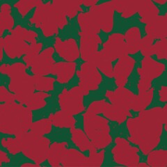 Christmas Floral Seamless Pattern Background