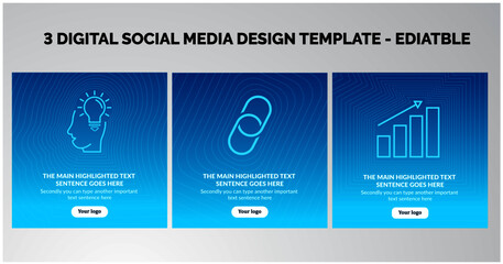 Social media post editable template. flyer. brochure. poster. banner. leaflet. POS material. Social Media Banner Templates for Digital Marketing.