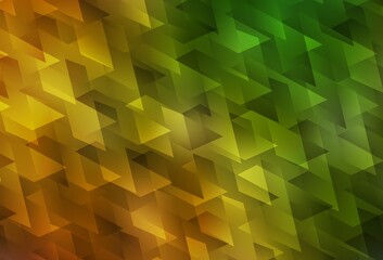 Dark Green, Yellow vector template with rhombus.