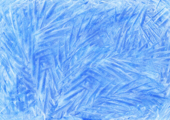 Blue ice texture background watercolor hand-drawn on paper