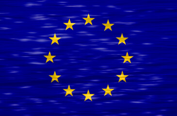 Close up of  European Union flag