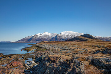 Out for a walk in great spring weather,Helgeland,Nordland county,Norway,scandinavia,Europe