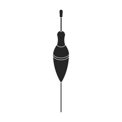 Fishing float vector black icon. Vector illustration fishing float on white background. Isolated black illustration icon of floats.