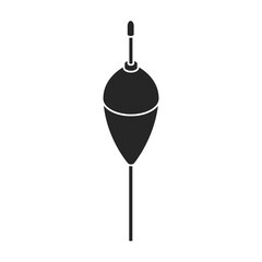 Fishing float vector black icon. Vector illustration fishing float on white background. Isolated black illustration icon of floats.