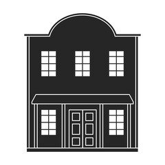 West wild building vector black icon. Vector illustration western houseon white background. Isolated black illustration icon of west wild building.