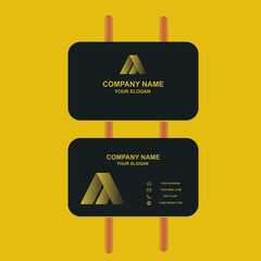 black and gold business card