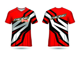 Sports Racing  Jersey Design Template for Team Uniforms Vector