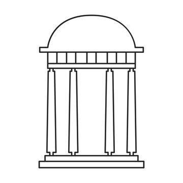 recommend clip art: Gazebo wooden vector outline icon. Vector illustration gazebo wooden on white background. Isolated outline illustration icon of pergola.