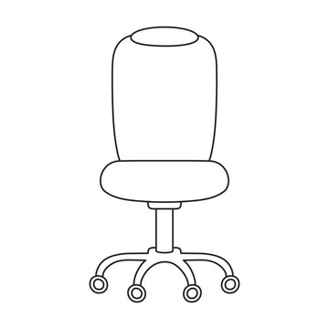 recommend clip art: Chair office vector outline icon. Vector illustration furniture armchair on white background. Isolated outline illustration icon of chair office.