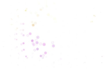 Light Pink, Yellow vector backdrop with dots.