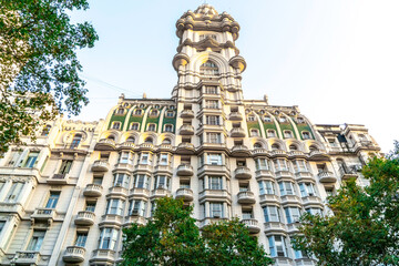Argentina, Buenos Aires, the facade of the famous building Palacio Barolo.