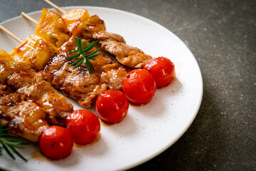 grilled pork barbecue skewer