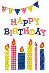 お誕生日おめでとうカード素材