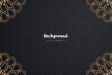 Gold background with mandala template