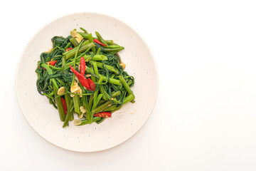 Stir-Fried Chinese Morning Glory or Water Spinach