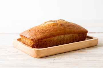 Homemade banana bread sliced