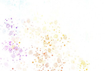 Light Blue, Yellow vector backdrop with memphis shapes.