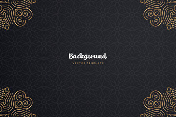 Gold background with mandala template