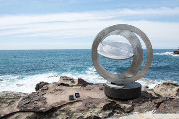 magnifying glass on the beach