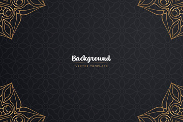 Gold background with mandala template