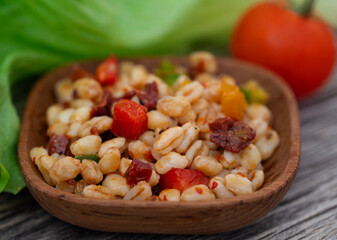 Wheat kernel salad