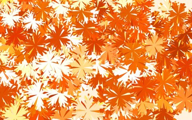 Light Orange vector doodle background with trees, branches.