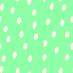 Oval spots. Polka dot fabric. An infinite number of pink pasteldots. Seamless blue pattern for textiles, paper, packaging, curtains, pillows, bedspreads, bed linen. Actual colors. Vector graphics.