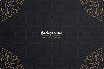 Gold background with mandala template