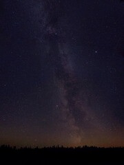 Fototapeta na wymiar view of the Milky Way from Karelia in Russia