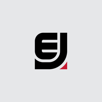 J and E - initials or logo. JE - monogram or logotype. EJ - Vector design element or icon.