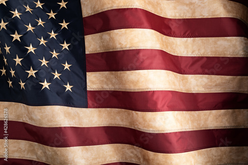 Patriotic background with vintage american flag. 4th of july, memorial or labor day