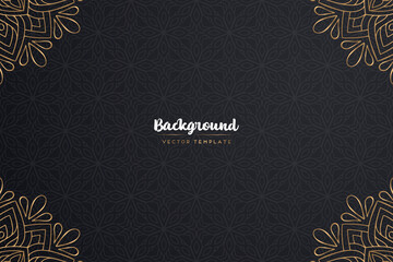 Gold background with mandala template
