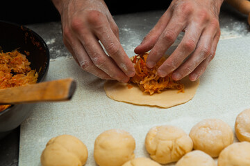 chef preparing dough