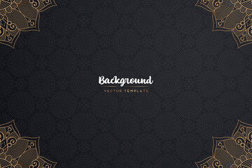 Gold background with mandala template