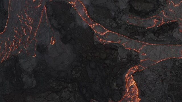 Lava flow at Fagradalsfjall, Iceland, 2021